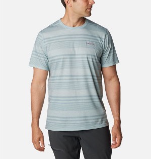 Green Men's Columbia Taku River Short Sleeve T-Shirt | YTJKQ-1743