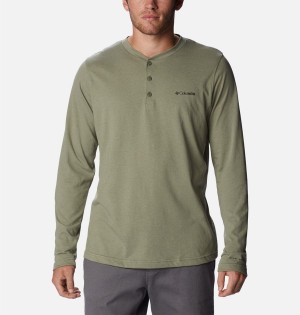 Green Men's Columbia Thistletown Hills Henley T-Shirt | IVCQH-0842