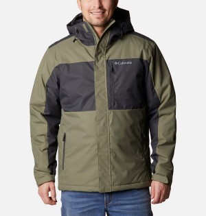 Green Men's Columbia Tipton Peak II Insulated Rain Jacket | UQVNY-0914