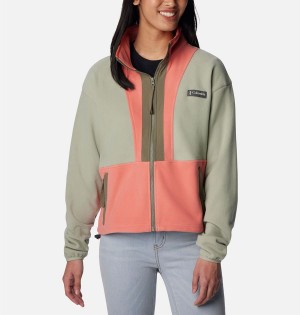 Green Women's Columbia Back Bowl Full Zip Fleece Jacket | BCTOZ-7680