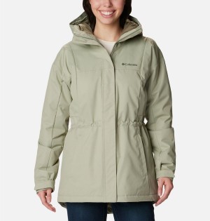 Green Women's Columbia Hikebound Long Insulated Puffer Jacket | RWLTD-2819