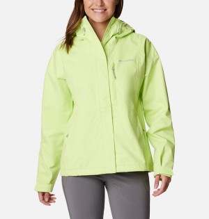 Green Women's Columbia Hikebound Rain Jacket | KQOMA-7053