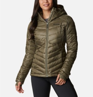 Green Women's Columbia Joy Peak Insulated Hooded Puffer Jacket | MIUZA-3951