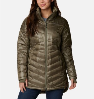 Green Women's Columbia Joy Peak Mid Puffer Jacket | QKJEP-3948