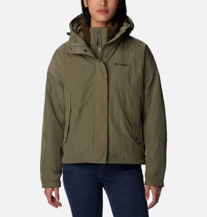 Green Women's Columbia Laurelwoods II Interchange 3 In 1 Jackets | PNYTZ-0431