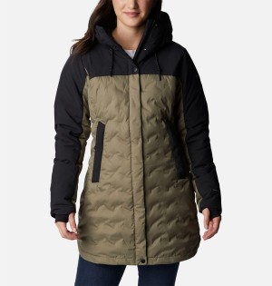 Green Women's Columbia Mountain Croo II Mid Down Coats | NHRYW-2730