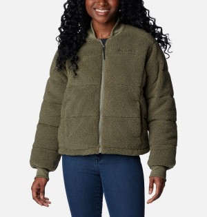 Green Women's Columbia Novelty Puffer Jacket | QHBAK-4605