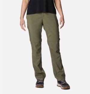 Green Women's Columbia Silver Ridge Utility Convertible Pants | HRUKN-2498