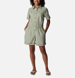 Green Women's Columbia Silver Ridge Utility Dress | QWMIV-9604