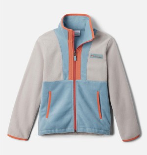 Grey Kids' Columbia Back Bowl Full Zip Fleece Jacket | KLWVJ-9285