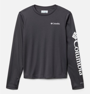 Grey Kids' Columbia Fork Stream Long Sleeve T-Shirt | PADQH-4063