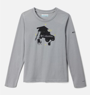 Grey Kids' Columbia La Poudre Pass Long Sleeve T-Shirt | OTMAI-6213