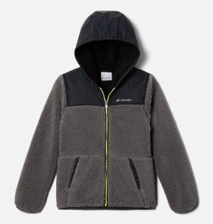 Grey Kids' Columbia PHG Rugged Ridge Hooded Overlay Jacket | XOGFS-3715