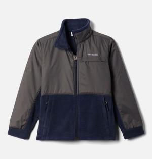 Grey Kids' Columbia Steens Mountain Overlay Fleece Jacket | GTZXH-4527