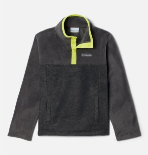 Grey Kids' Columbia Steens Mountain Quarter Snap Pull-Over Fleece | AIEJB-3647