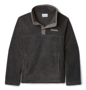 Grey Kids' Columbia Steens Mountain Quarter Snap Pull-Over Fleece | EVYTI-2049