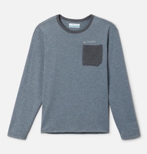 Grey Kids' Columbia Tech Trail Long Sleeve T-Shirt | OEMIG-0346