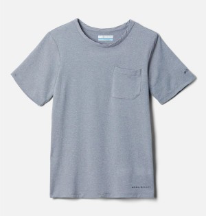 Grey Kids' Columbia Tech Trail T-Shirt | XYUOP-7648