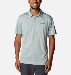 Grey Men's Columbia Alpine Chill Zero Polo Shirt | IDLZF-6021