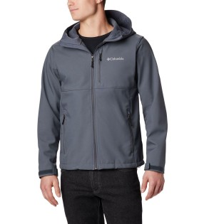 Grey Men's Columbia Ascender Hooded Softshell Jackets | HQZCE-2480