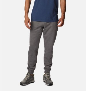 Grey Men's Columbia CSC Logo Fleece Jogger II Pants | JXRCL-3649