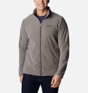 Grey Men's Columbia Castle Dale Full Zip Fleece Jacket | CMULI-0659