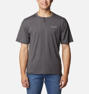 Grey Men's Columbia Coral Ridge Performance Short Sleeve T-Shirt | GEFRX-2589