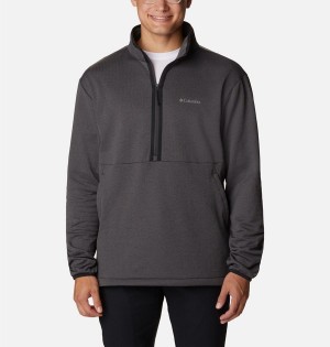 Grey Men's Columbia Coral Ridge Performance Midlayer Half Zip Fleece Pullover | ZVNQR-1427