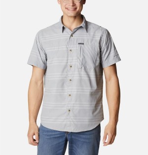 Grey Men's Columbia Homecrest Short Sleeve Shirt | HGUER-6059