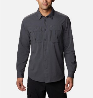 Grey Men's Columbia Newton Ridge Long Sleeve Shirt | RIUKY-9723