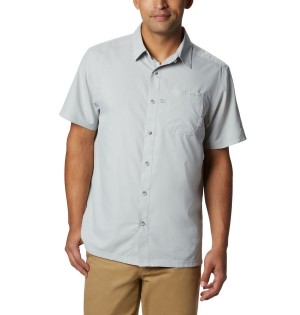 Grey Men's Columbia PFG Slack Tide Camp Shirt | GEUJF-7159