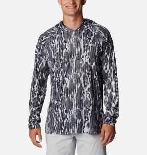 Grey Men's Columbia PFG Super Terminal Tackle Hoodie | ZMDAI-5084