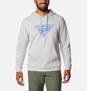 Grey Men's Columbia PFG Triangle II Hoodie | XVUIZ-0482