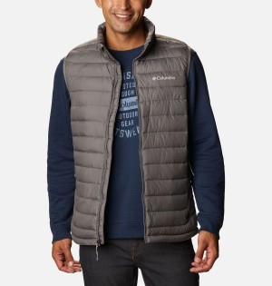 Grey Men's Columbia Powder Lite Vest | RMZHI-7508