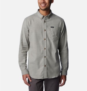 Grey Men's Columbia Rapid Rivers II Long Sleeve Shirt | JFGMO-5174