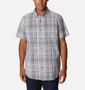 Grey Men's Columbia Rapid Rivers II Short Sleeve Shirt | VGKUL-4289