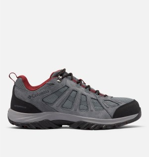 Grey Men's Columbia Redmond III Low Waterproof Hiking Shoes | QMABO-0312