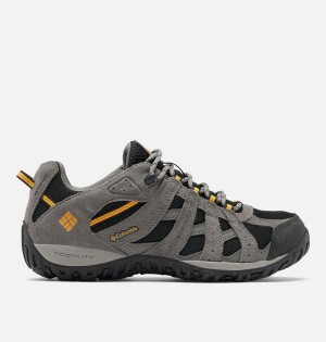 Grey Men's Columbia Redmond Waterproof Low Hiking Shoes | WESXJ-9683