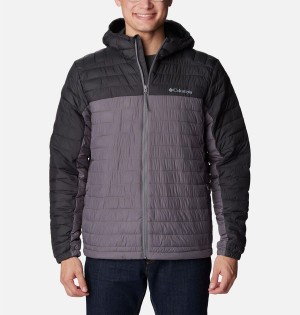 Grey Men's Columbia Silver Falls Hooded Insulated Puffer Jacket | LNFGI-2670