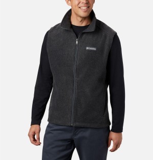 Grey Men's Columbia Steens Mountain Fleece Vest | ZVUJQ-8541