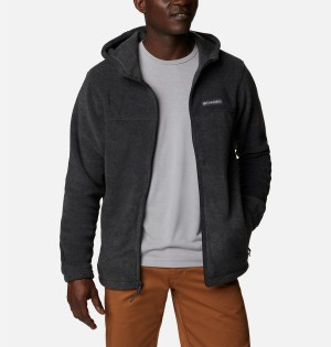 Grey Men's Columbia Steens Mountain Full Zip Hoodie Fleece Jacket | ZAYKN-8192