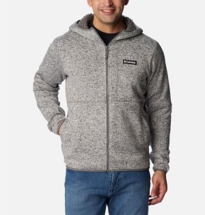 Grey Men's Columbia Sweater Weather Full Zip Hoodie Fleece Jacket | WLHCD-3529