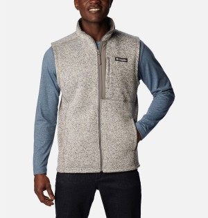 Grey Men's Columbia Sweater Weather Vest | EVORS-7813