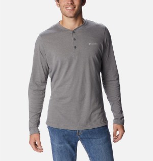 Grey Men's Columbia Thistletown Hills Henley T-Shirt | HCFLG-9460