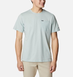 Grey Men's Columbia Thistletown Hills Pocket T-Shirt | TSJRW-4938