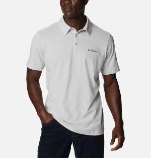 Grey Men's Columbia Thistletown Hills Polo Shirt | WQGDT-0319