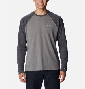 Grey Men's Columbia Thistletown Hills Raglan T-Shirt | VOZCB-4817