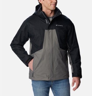 Grey Men's Columbia Tunnel Falls Interchange 3 In 1 Jackets | YNTLA-8617