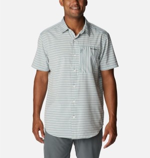 Grey Men's Columbia Twisted Creek III Short Sleeve Shirt | OTRZQ-0186