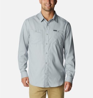 Grey Men's Columbia Utilizer Woven Long Sleeve Shirt | HRXYE-1486